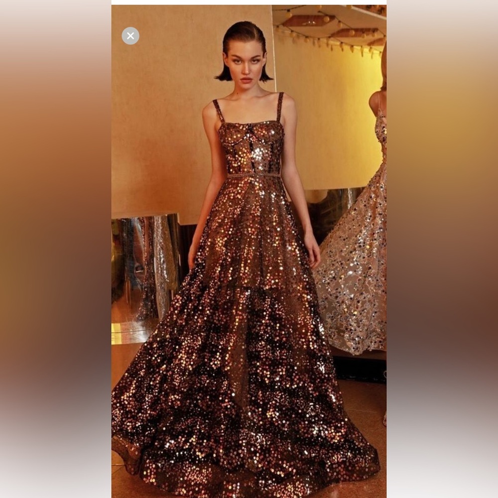 Bronx and Banco Sequin Evening Gown.
Perfect condition.  Good for A/B cup.